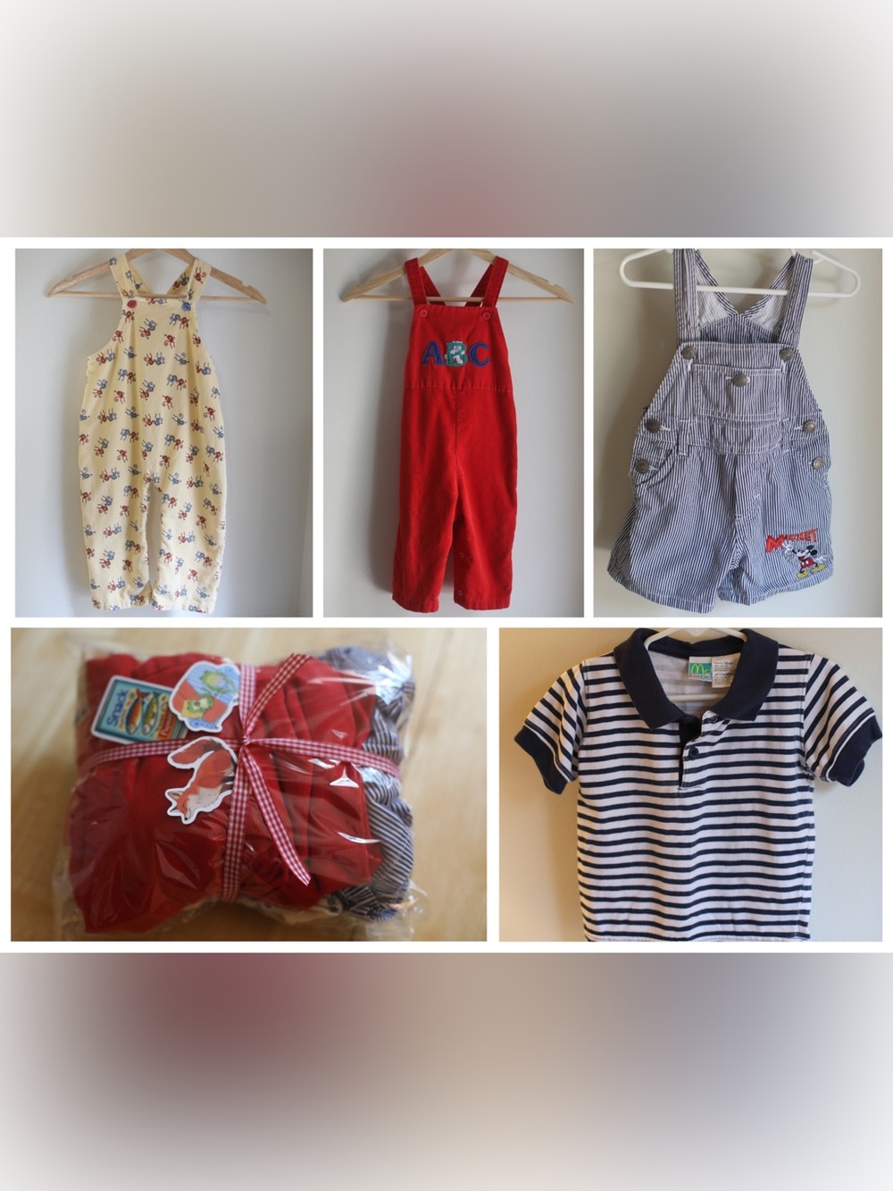 Vintage Toddler Boys 18-24 Months Clothing Bundle Health-tex Mickey Mouse 4pc